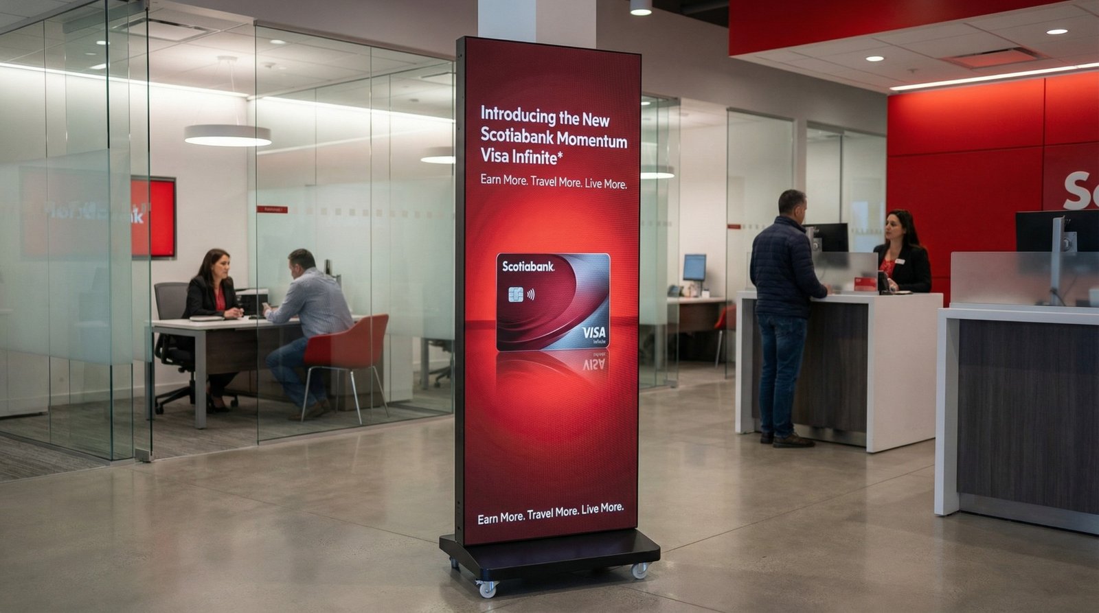 VERTILED display in a bank